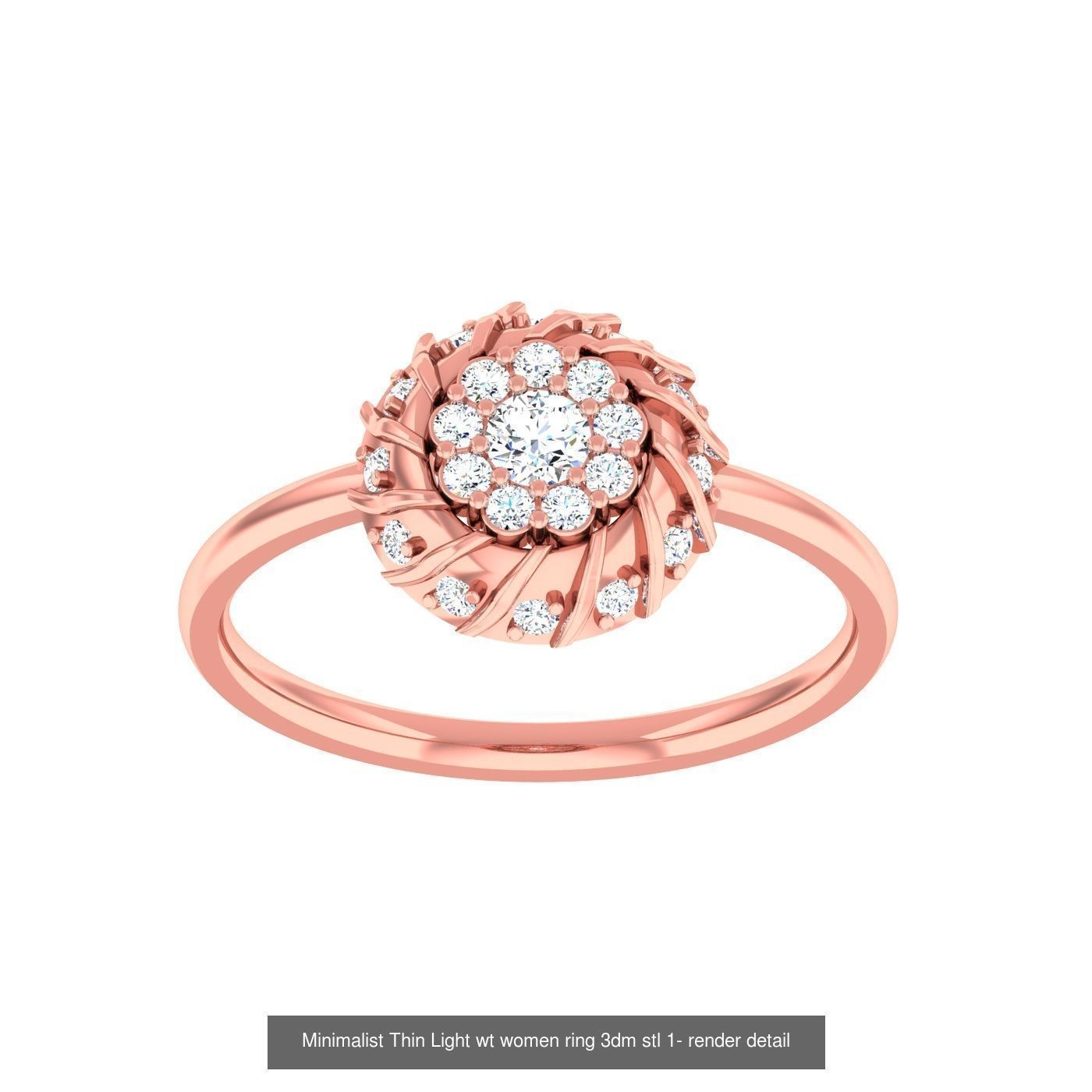 99 Minimalist Thin Light wt women ring 3dm stl 1- render detail 3D Model Collection_42