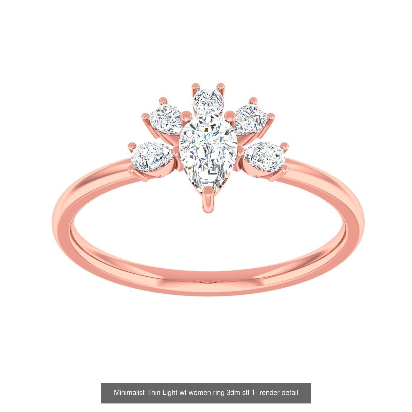 99 Minimalist Thin Light wt women ring 3dm stl 1- render detail 3D Model Collection_14