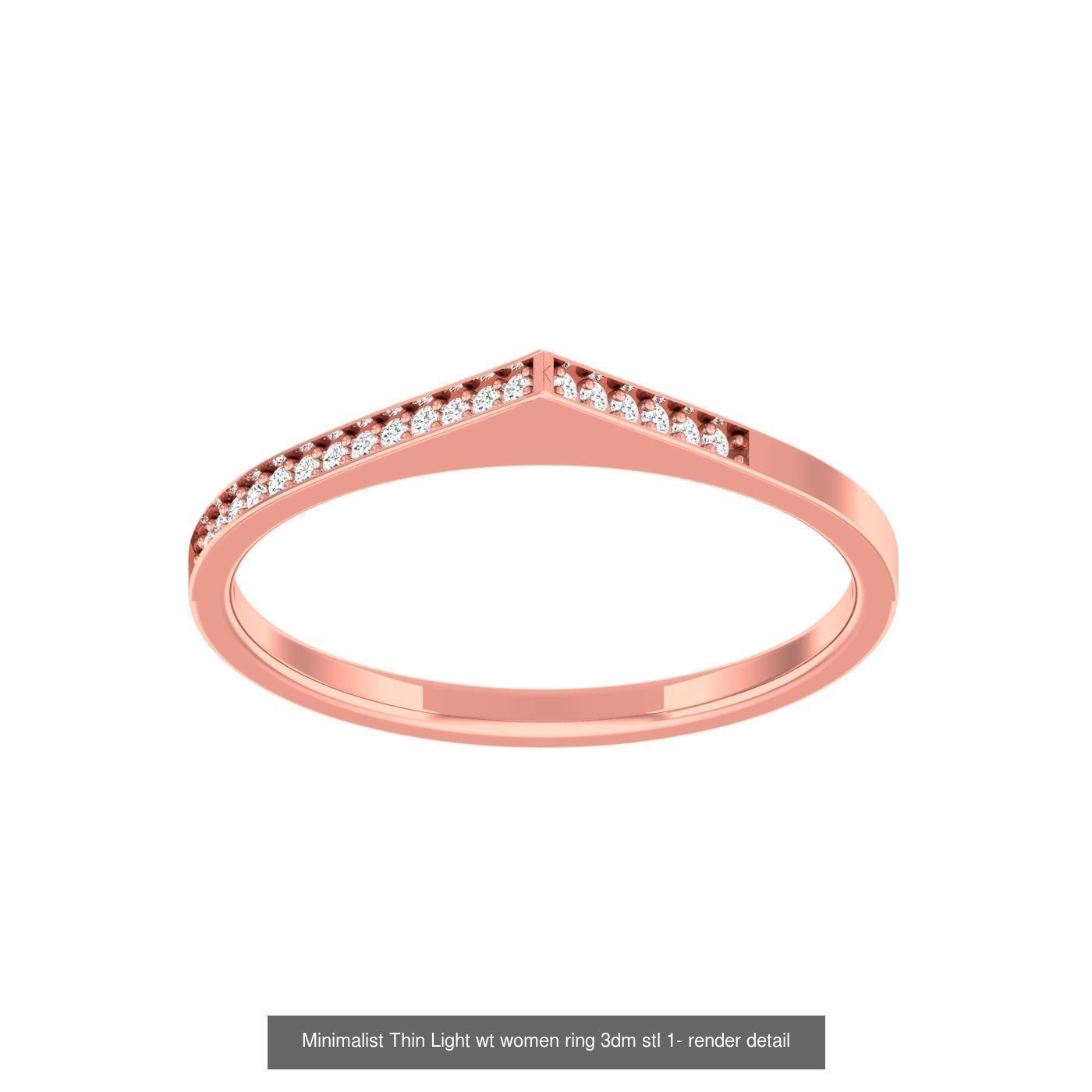99 Minimalist Thin Light wt women ring 3dm stl 1- render detail 3D Model Collection_49