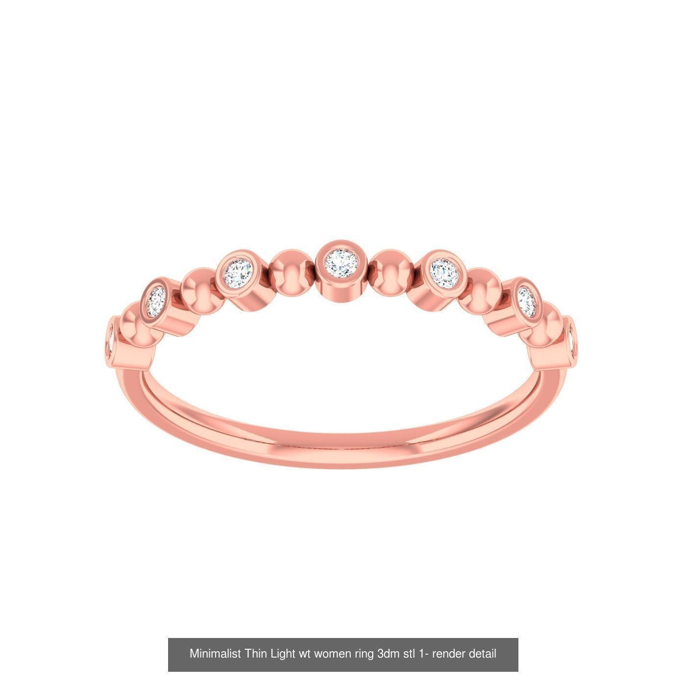 99 Minimalist Thin Light wt women ring 3dm stl 1- render detail 3D Model Collection_48