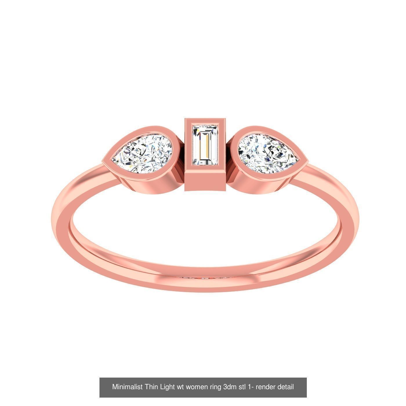 99 Minimalist Thin Light wt women ring 3dm stl 1- render detail 3D Model Collection_9