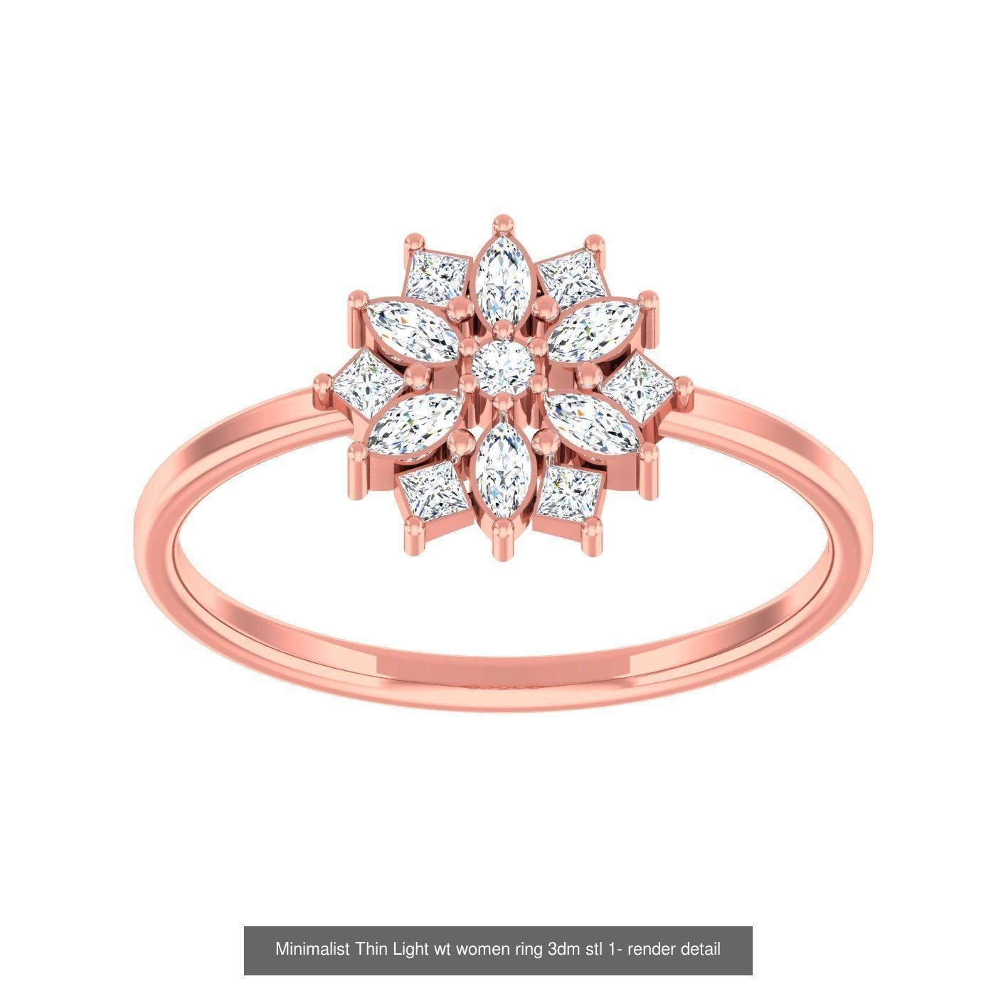 99 Minimalist Thin Light wt women ring 3dm stl 1- render detail 3D Model Collection_86