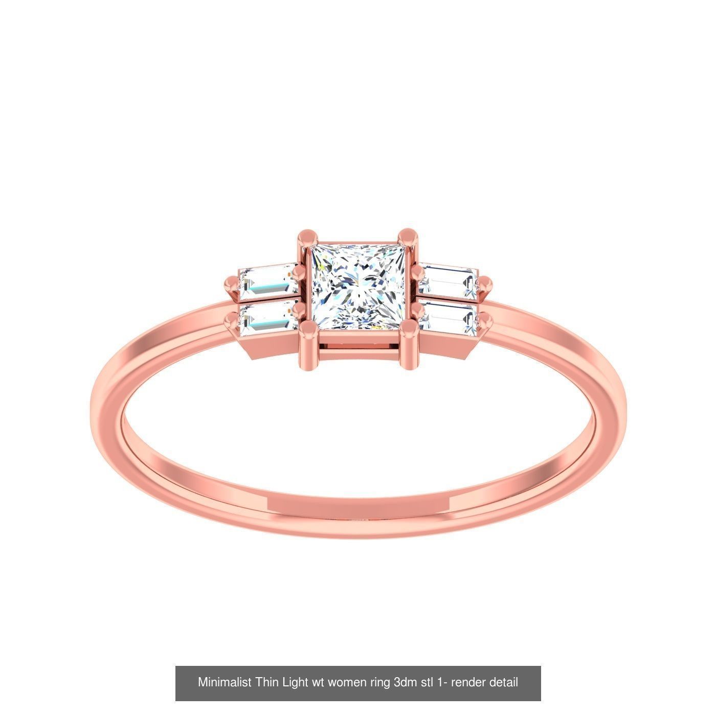 99 Minimalist Thin Light wt women ring 3dm stl 1- render detail 3D Model Collection_71