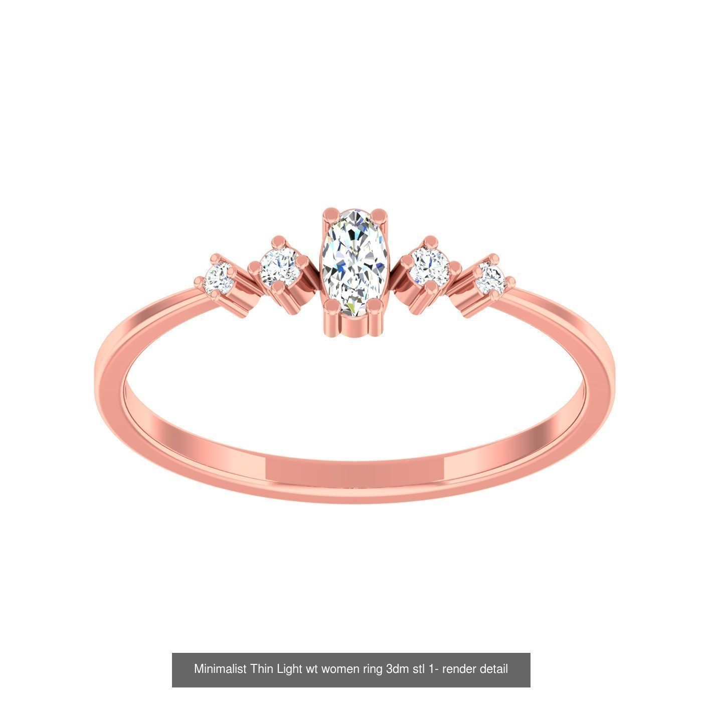 99 Minimalist Thin Light wt women ring 3dm stl 1- render detail 3D Model Collection_94