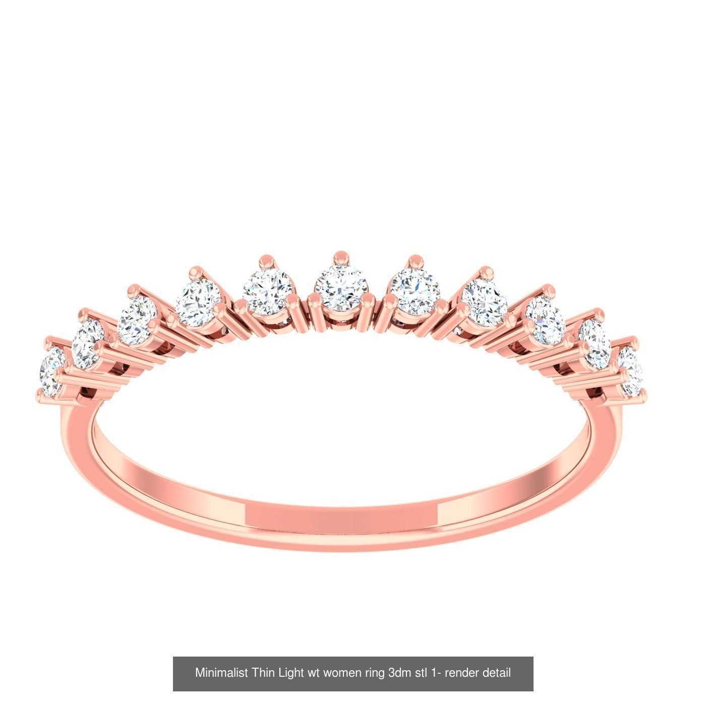 99 Minimalist Thin Light wt women ring 3dm stl 1- render detail 3D Model Collection_15