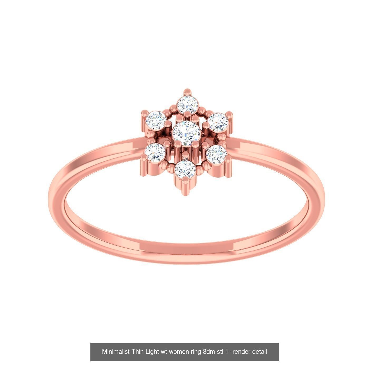 99 Minimalist Thin Light wt women ring 3dm stl 1- render detail 3D Model Collection_78