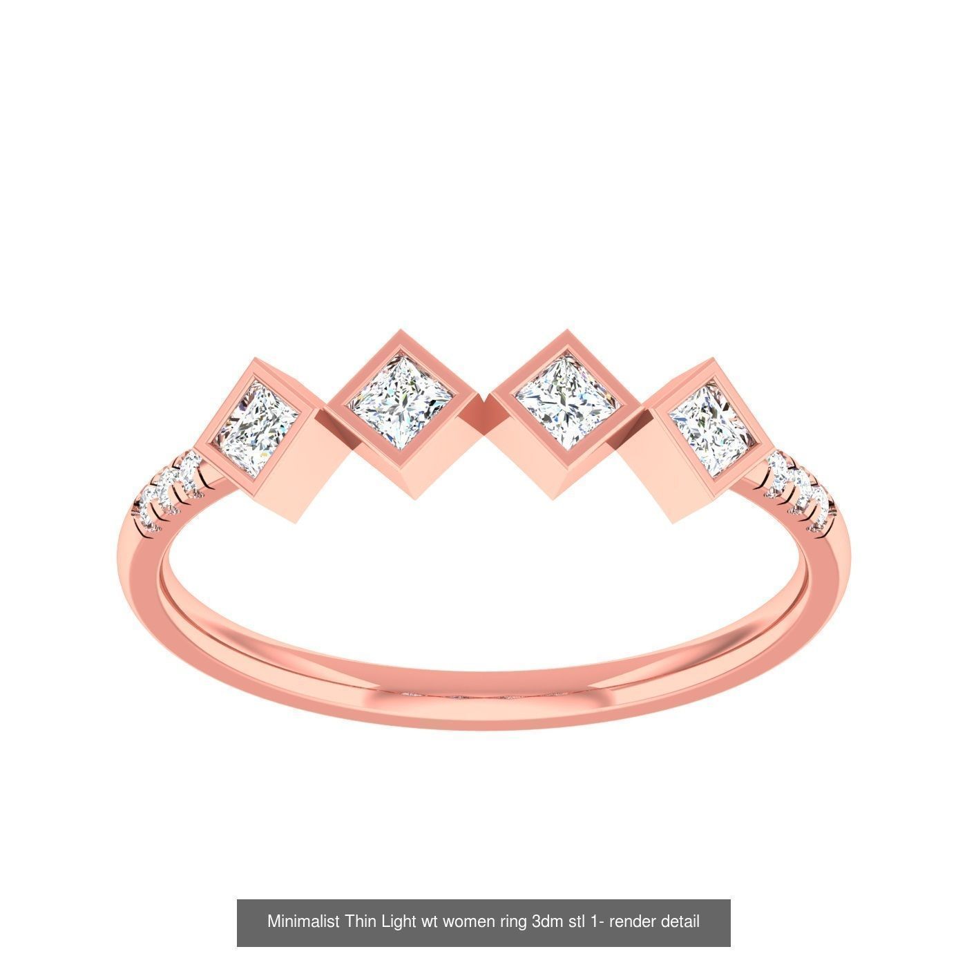 99 Minimalist Thin Light wt women ring 3dm stl 1- render detail 3D Model Collection_69