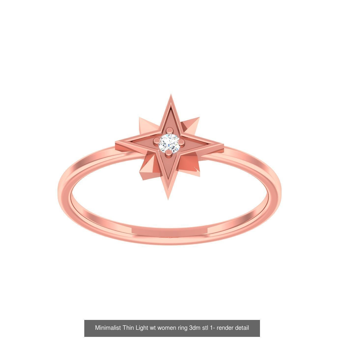99 Minimalist Thin Light wt women ring 3dm stl 1- render detail 3D Model Collection_35