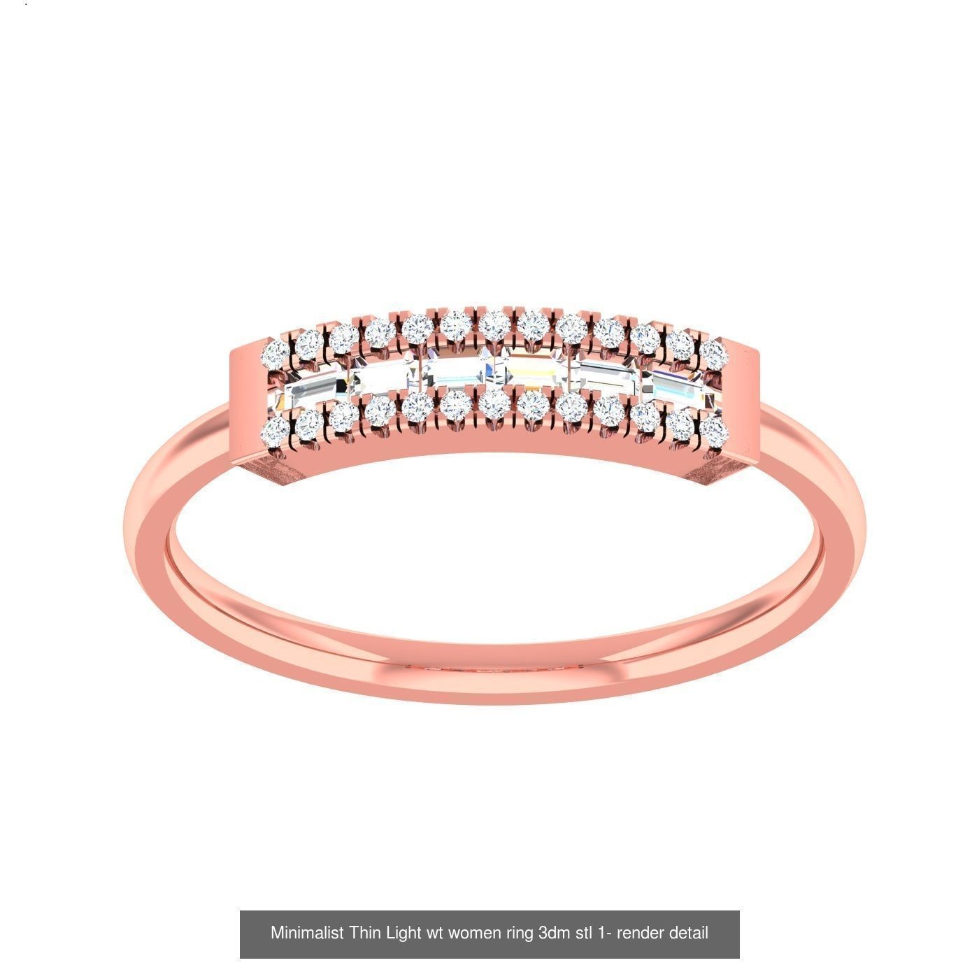 99 Minimalist Thin Light wt women ring 3dm stl 1- render detail 3D Model Collection_24