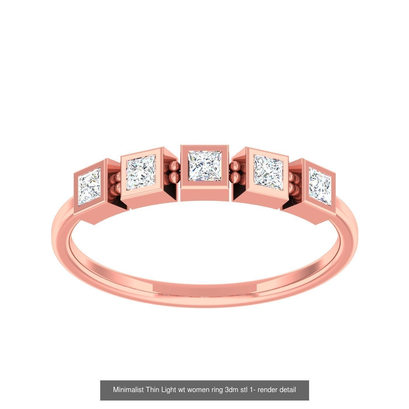 99 Minimalist Thin Light wt women ring 3dm stl 1- render detail 3D Model Collection_56