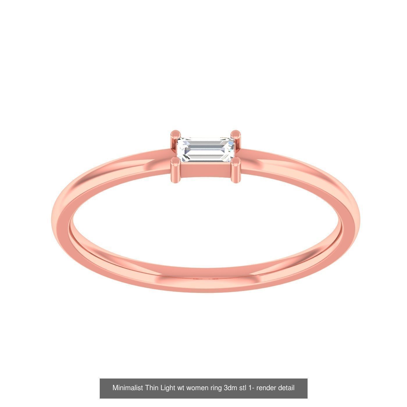 99 Minimalist Thin Light wt women ring 3dm stl 1- render detail 3D Model Collection_19