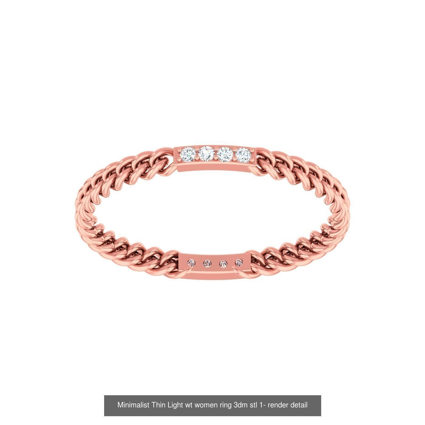 99 Minimalist Thin Light wt women ring 3dm stl 1- render detail 3D Model Collection_51