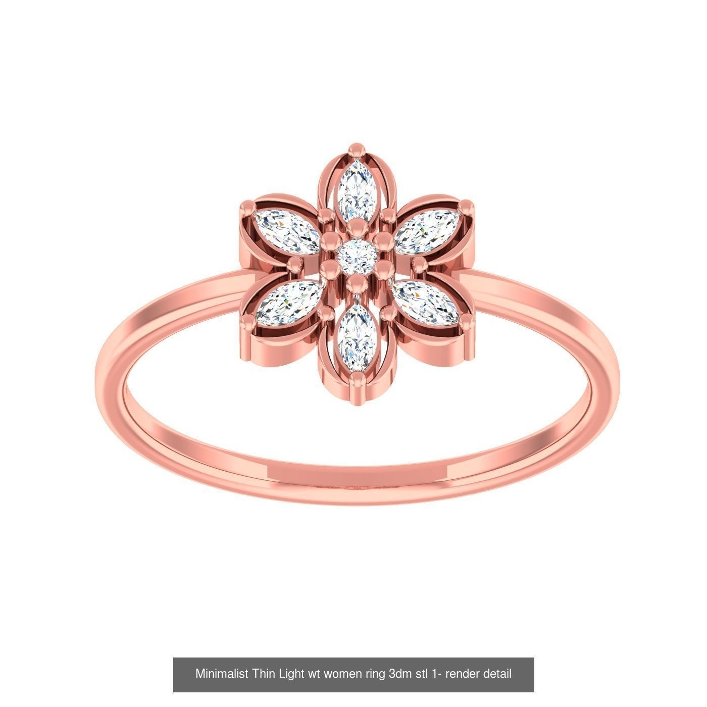 99 Minimalist Thin Light wt women ring 3dm stl 1- render detail 3D Model Collection_85