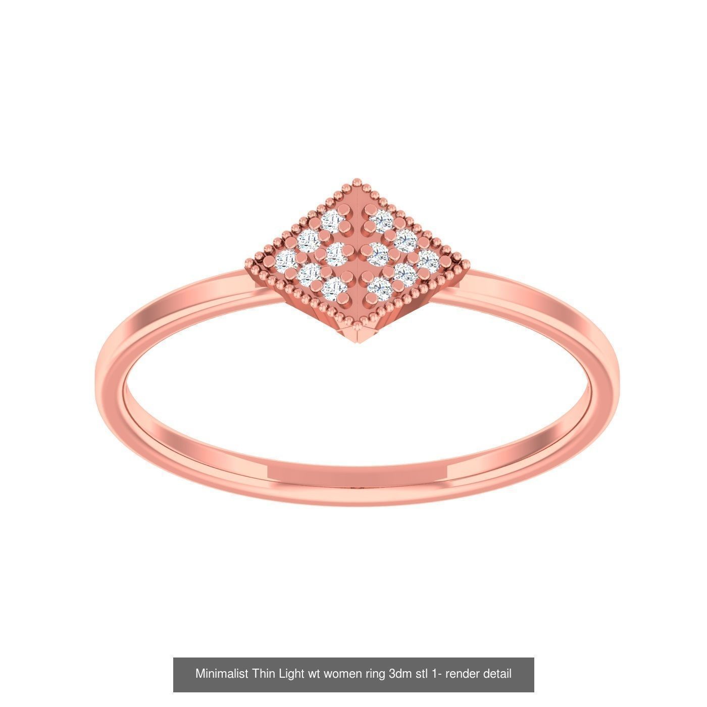 99 Minimalist Thin Light wt women ring 3dm stl 1- render detail 3D Model Collection_98