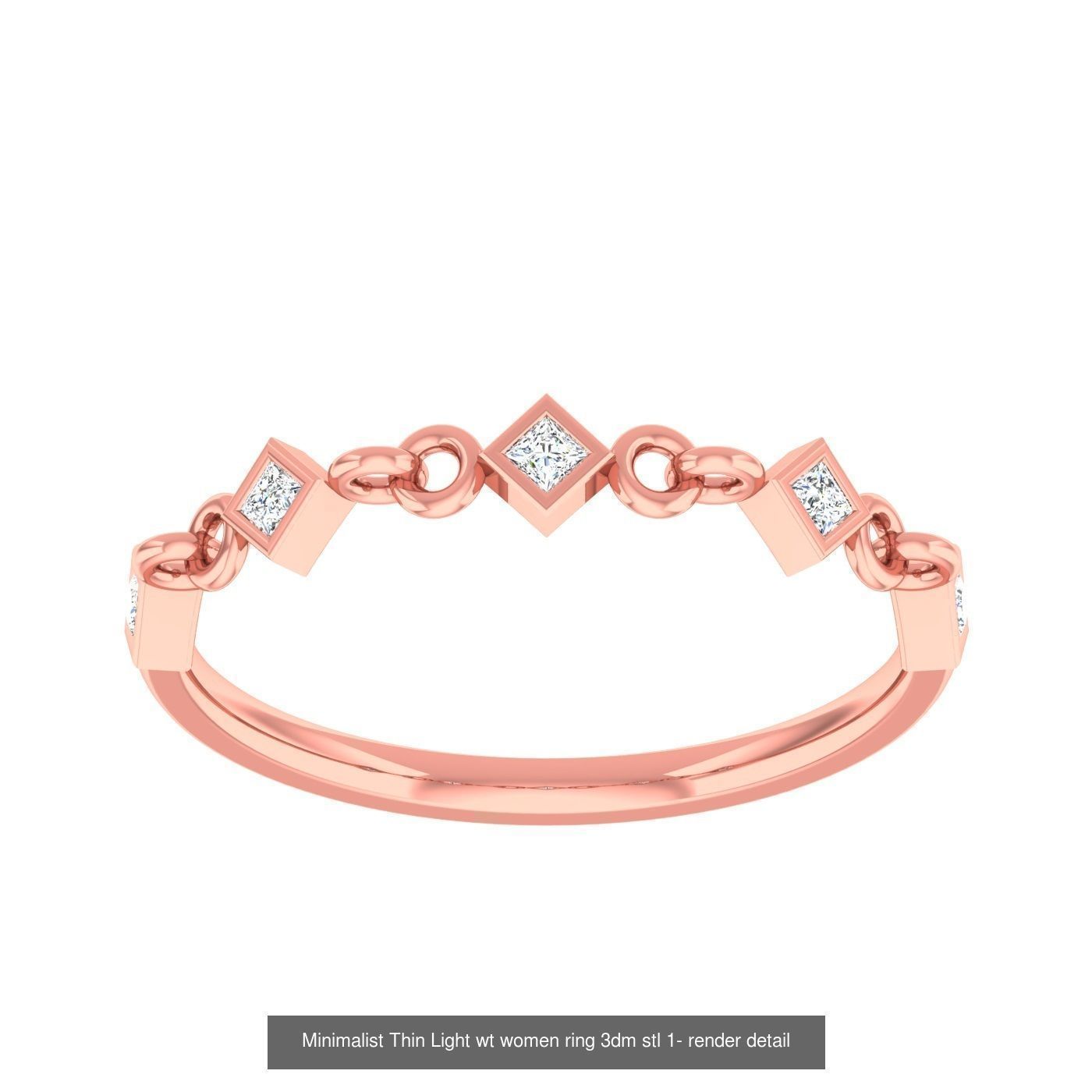 99 Minimalist Thin Light wt women ring 3dm stl 1- render detail 3D Model Collection_67