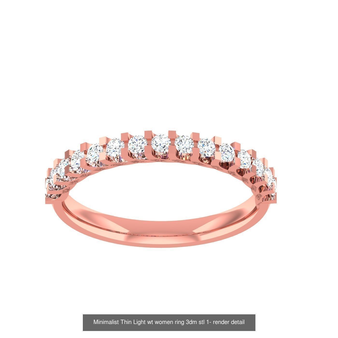 99 Minimalist Thin Light wt women ring 3dm stl 1- render detail 3D Model Collection_28
