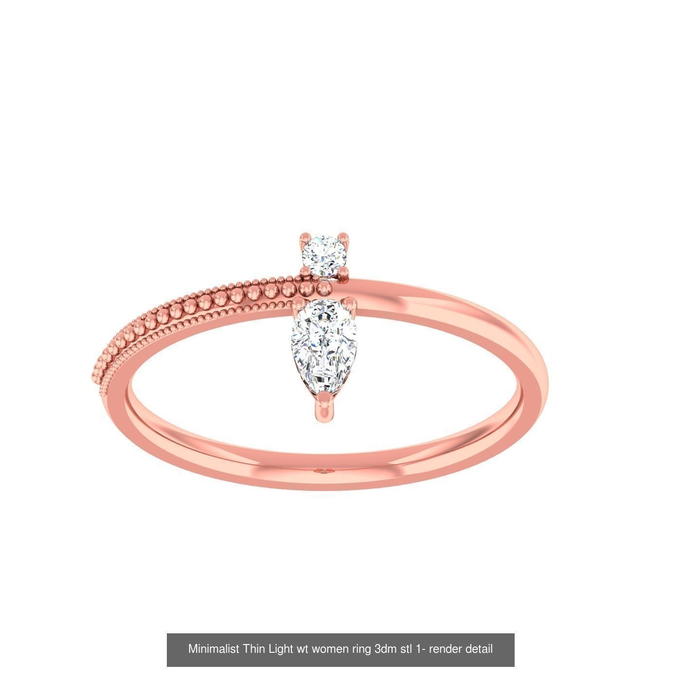 99 Minimalist Thin Light wt women ring 3dm stl 1- render detail 3D Model Collection_29