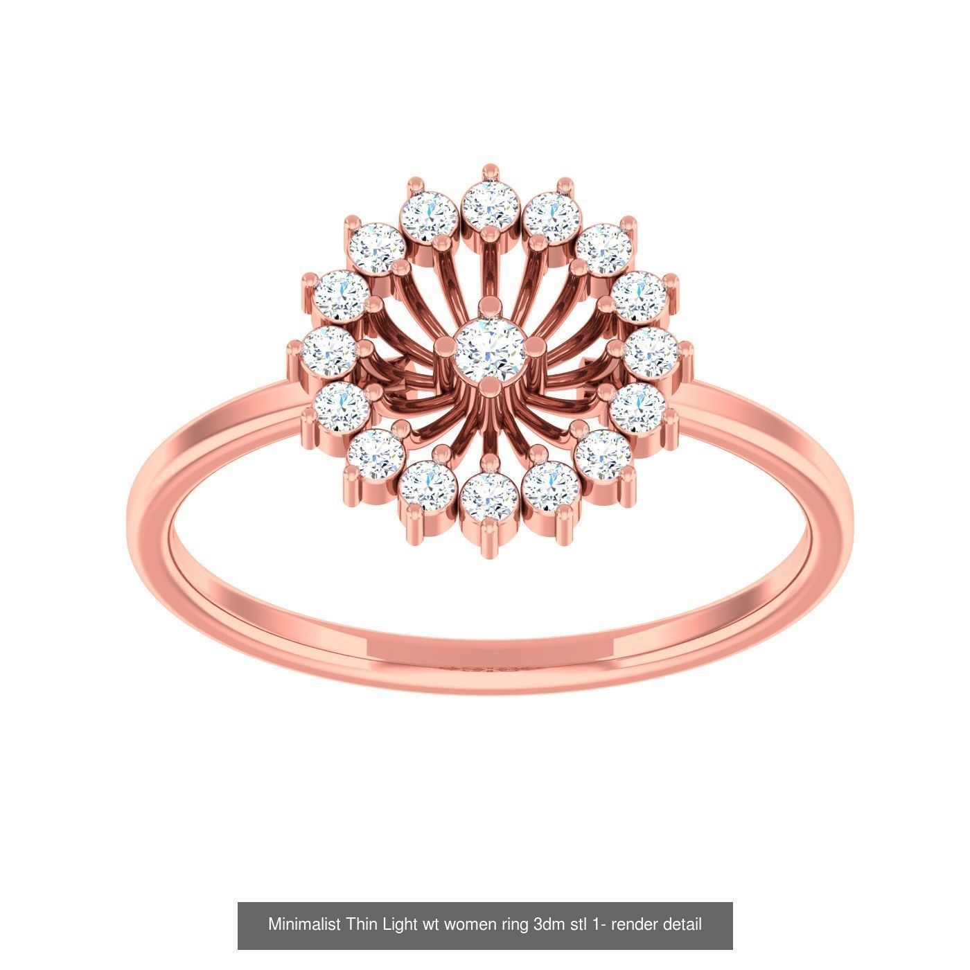 99 Minimalist Thin Light wt women ring 3dm stl 1- render detail 3D Model Collection_76