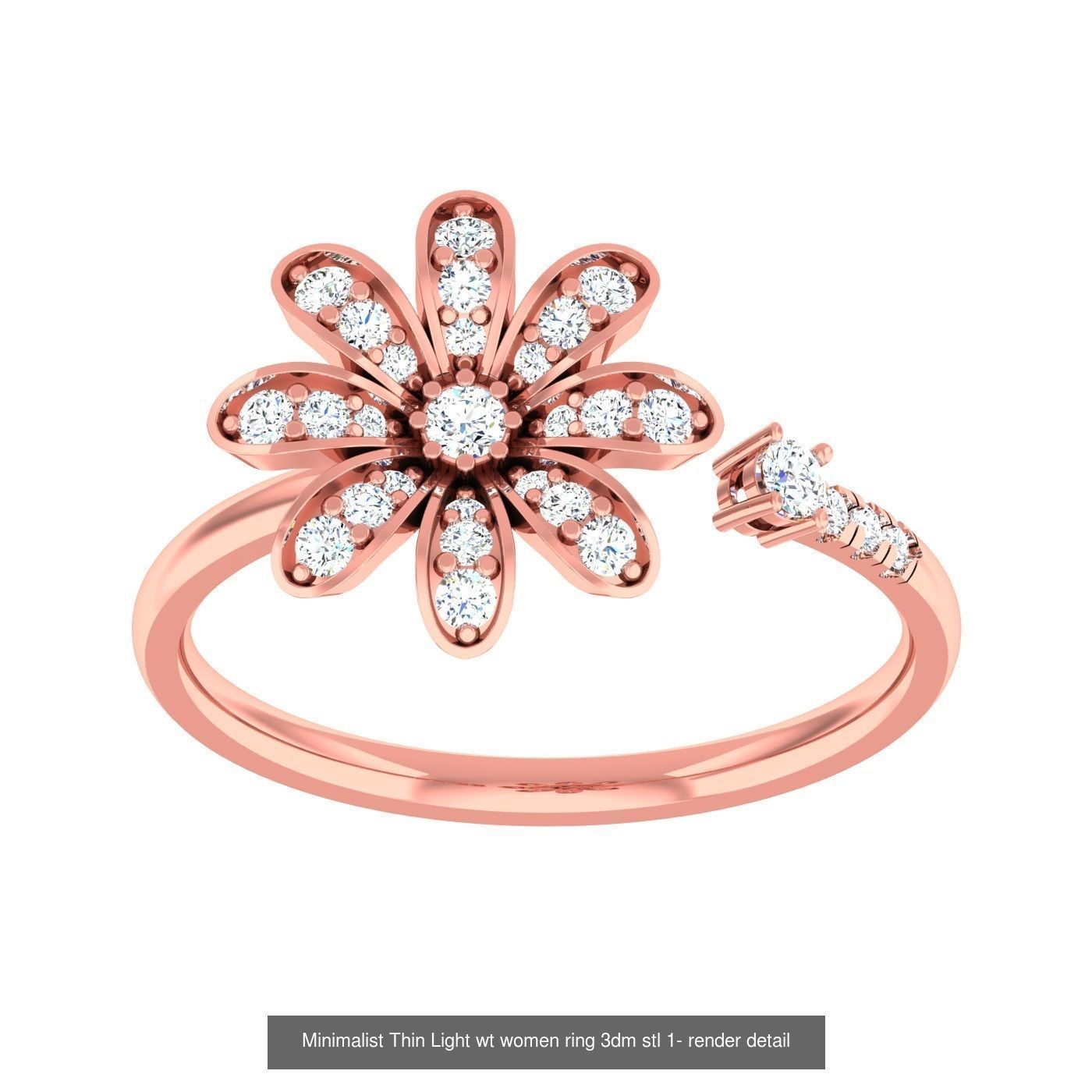 99 Minimalist Thin Light wt women ring 3dm stl 1- render detail 3D Model Collection_68