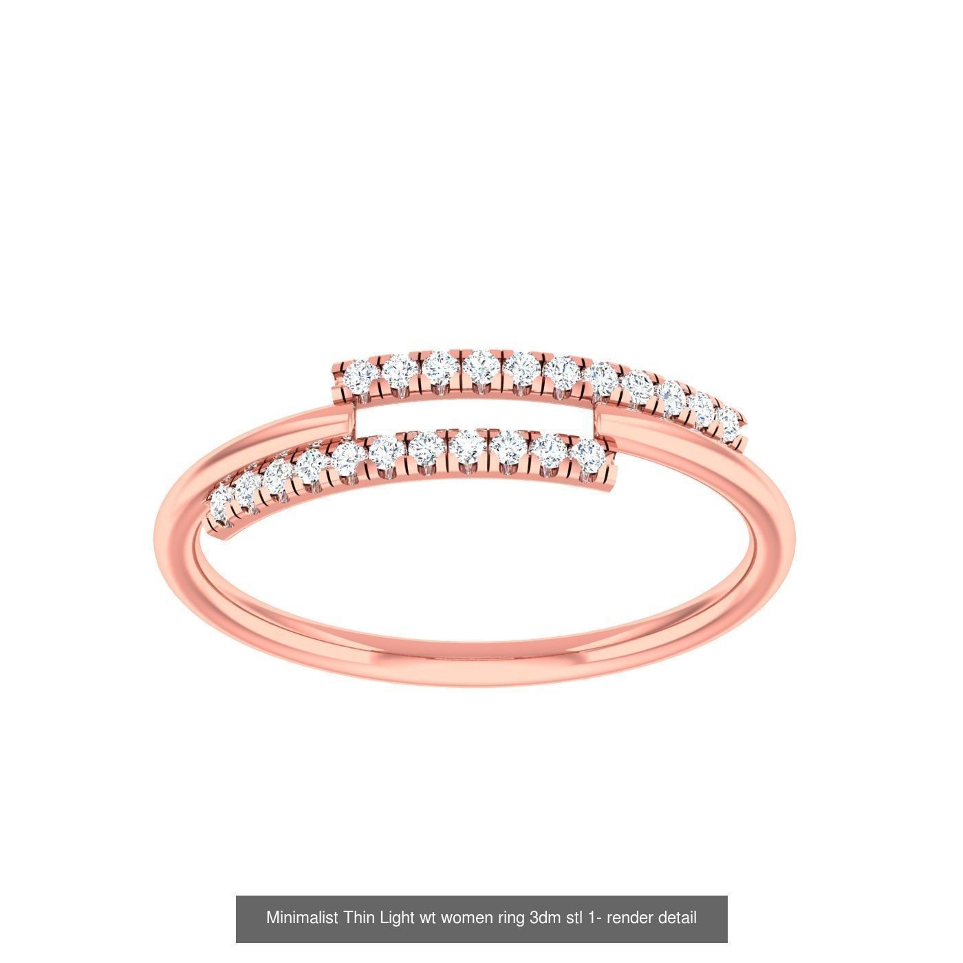99 Minimalist Thin Light wt women ring 3dm stl 1- render detail 3D Model Collection_41