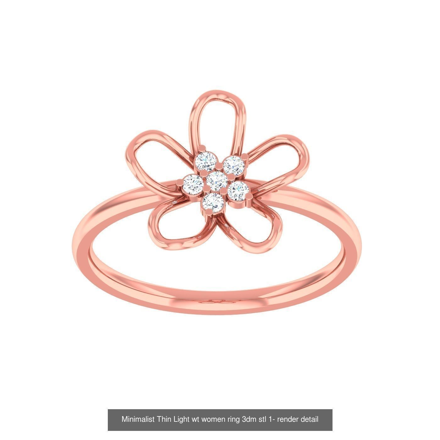 99 Minimalist Thin Light wt women ring 3dm stl 1- render detail 3D Model Collection_39