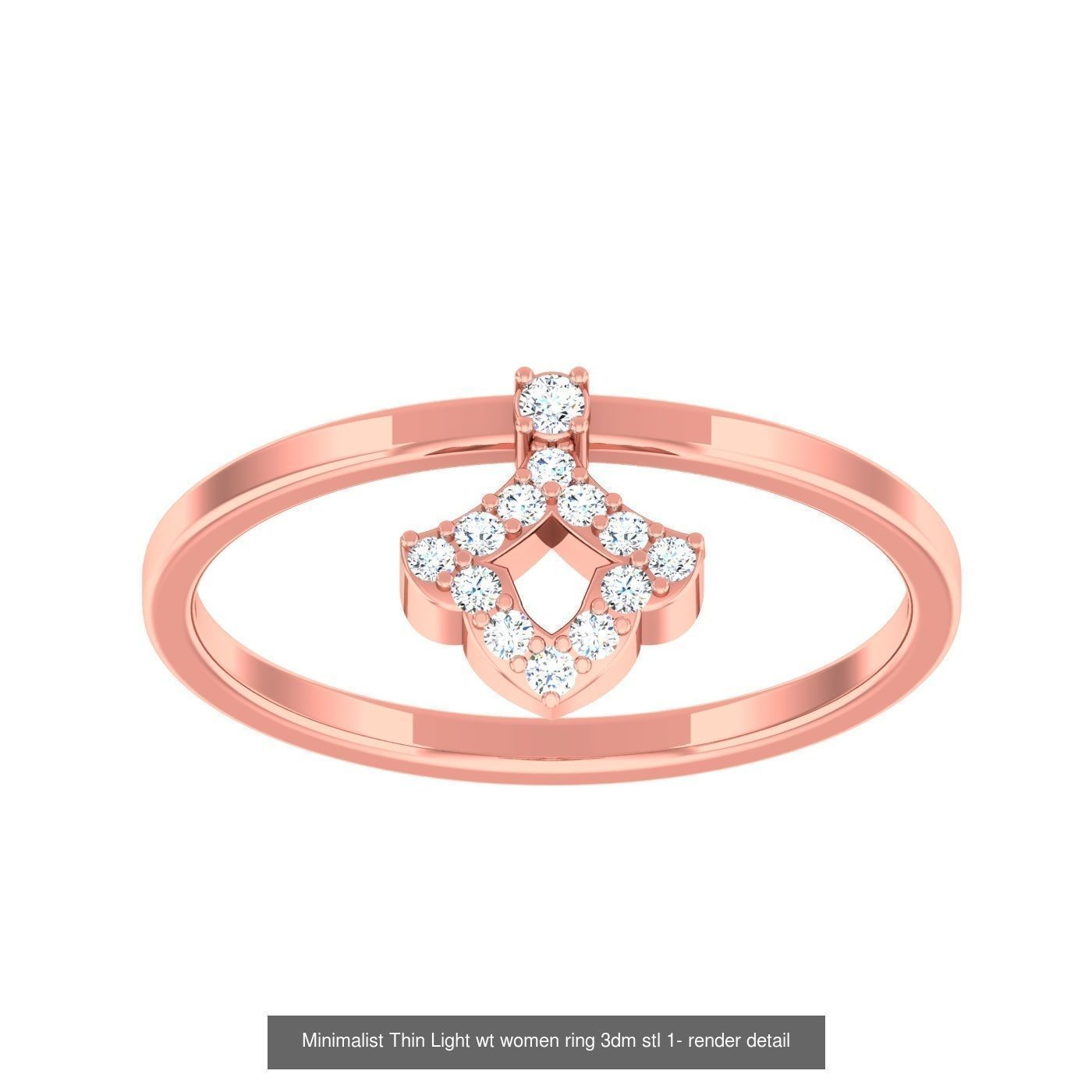 99 Minimalist Thin Light wt women ring 3dm stl 1- render detail 3D Model Collection_79