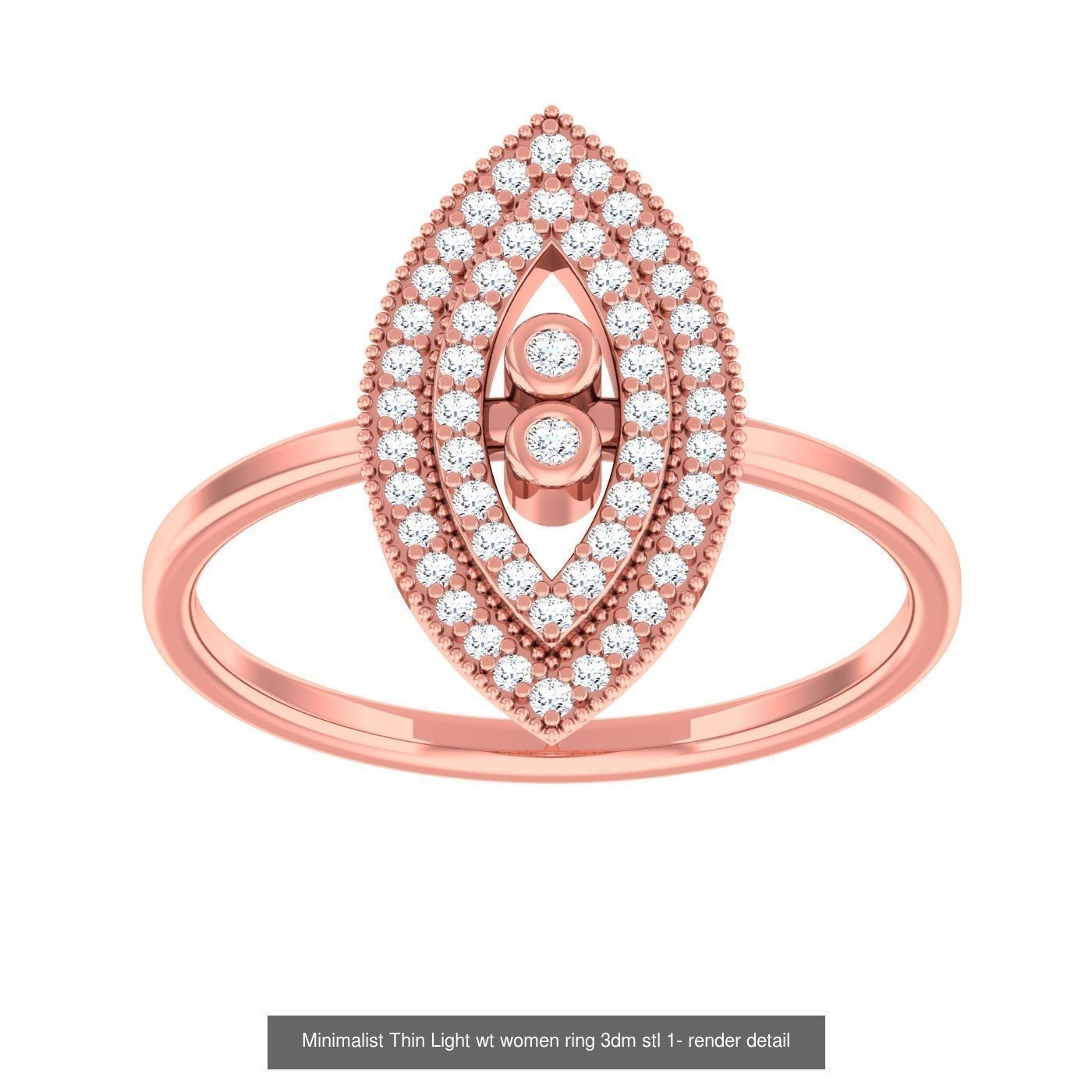 99 Minimalist Thin Light wt women ring 3dm stl 1- render detail 3D Model Collection_77