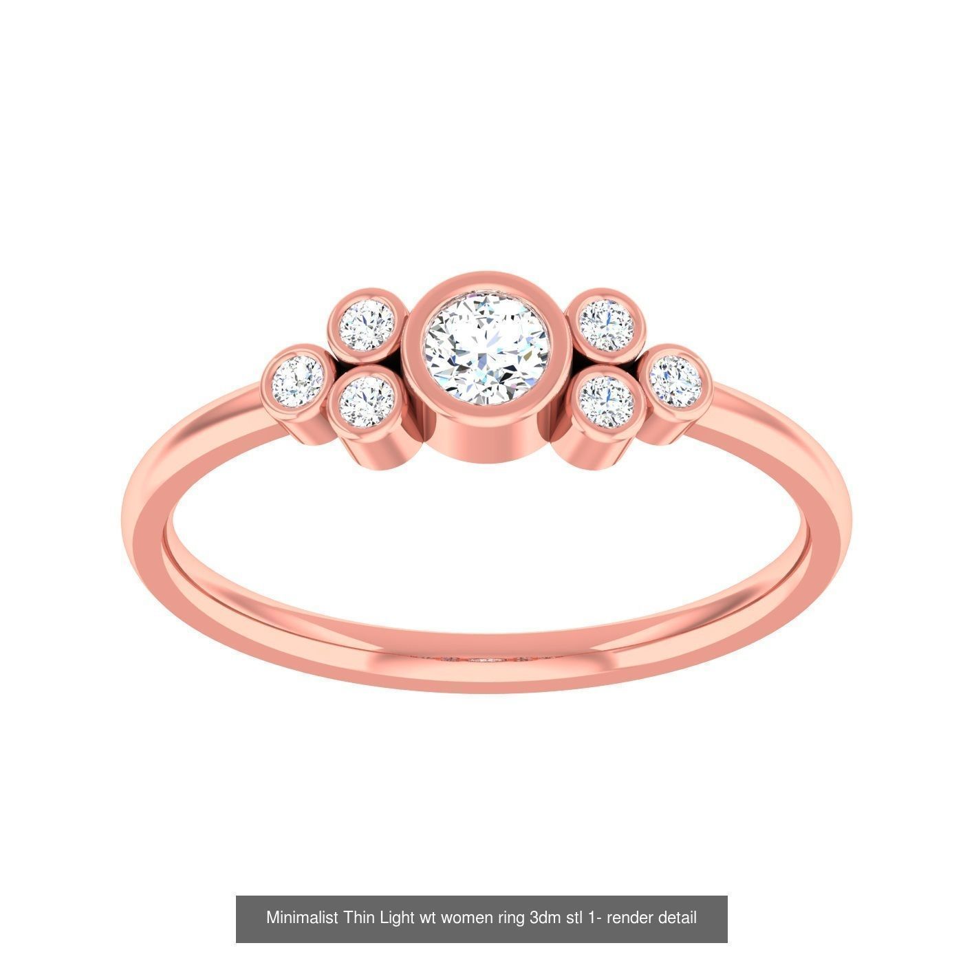 99 Minimalist Thin Light wt women ring 3dm stl 1- render detail 3D Model Collection_13