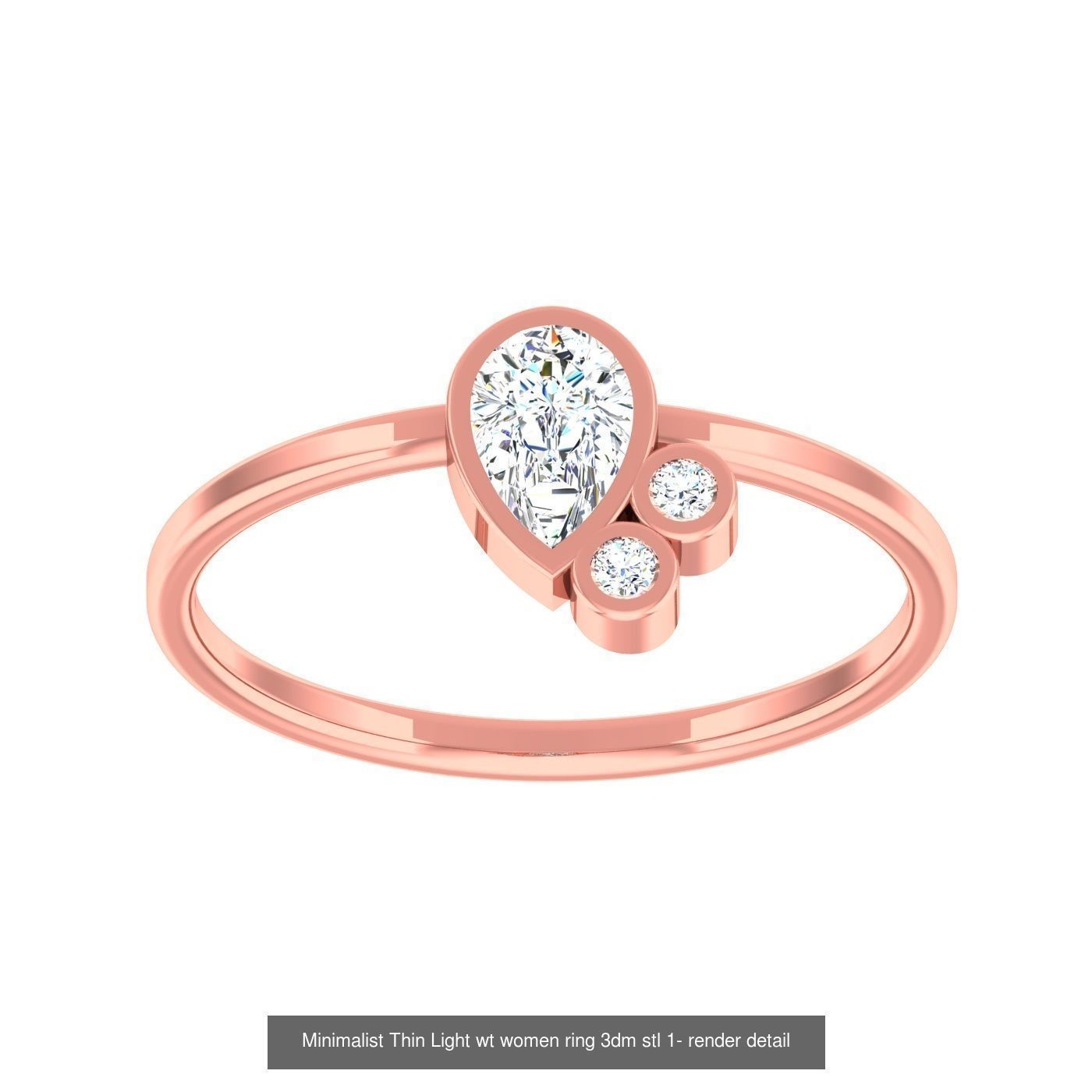 99 Minimalist Thin Light wt women ring 3dm stl 1- render detail 3D Model Collection_96