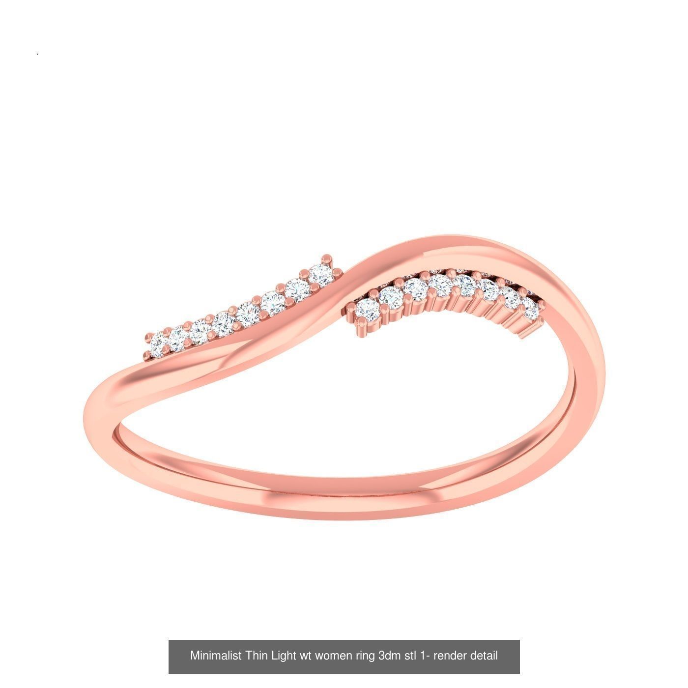 99 Minimalist Thin Light wt women ring 3dm stl 1- render detail 3D Model Collection_64