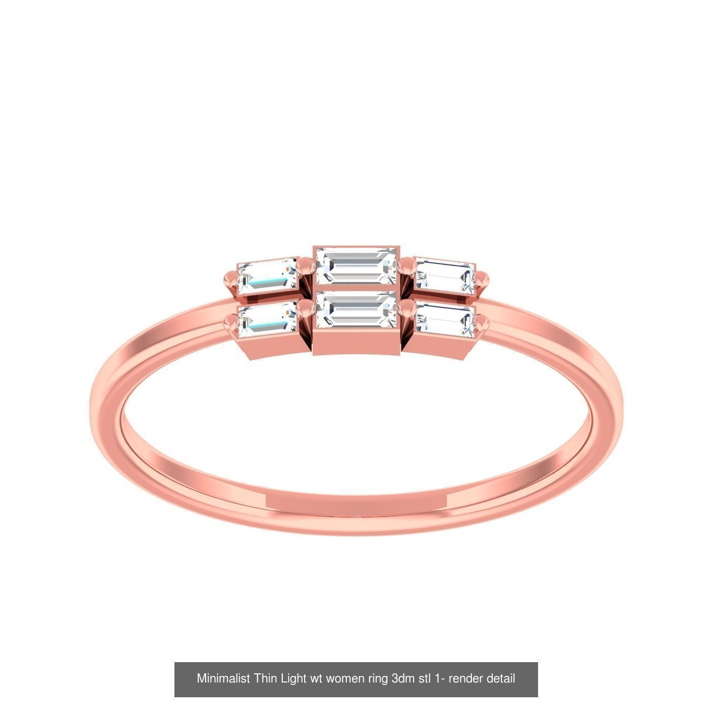 99 Minimalist Thin Light wt women ring 3dm stl 1- render detail 3D Model Collection_73