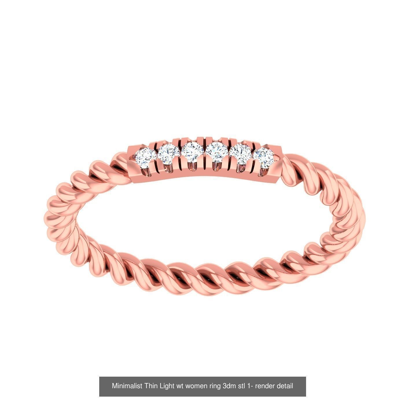 99 Minimalist Thin Light wt women ring 3dm stl 1- render detail 3D Model Collection_16