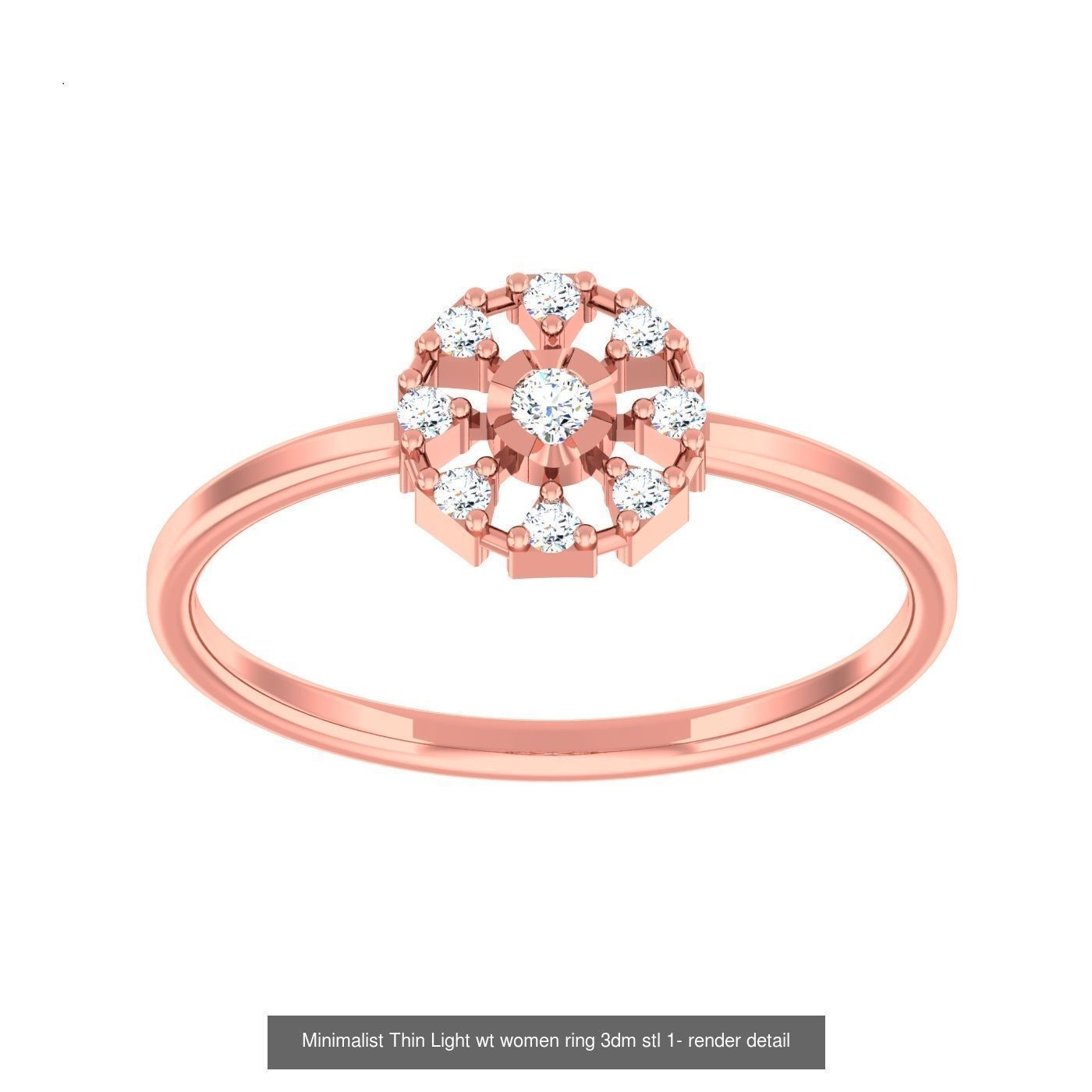 99 Minimalist Thin Light wt women ring 3dm stl 1- render detail 3D Model Collection_88