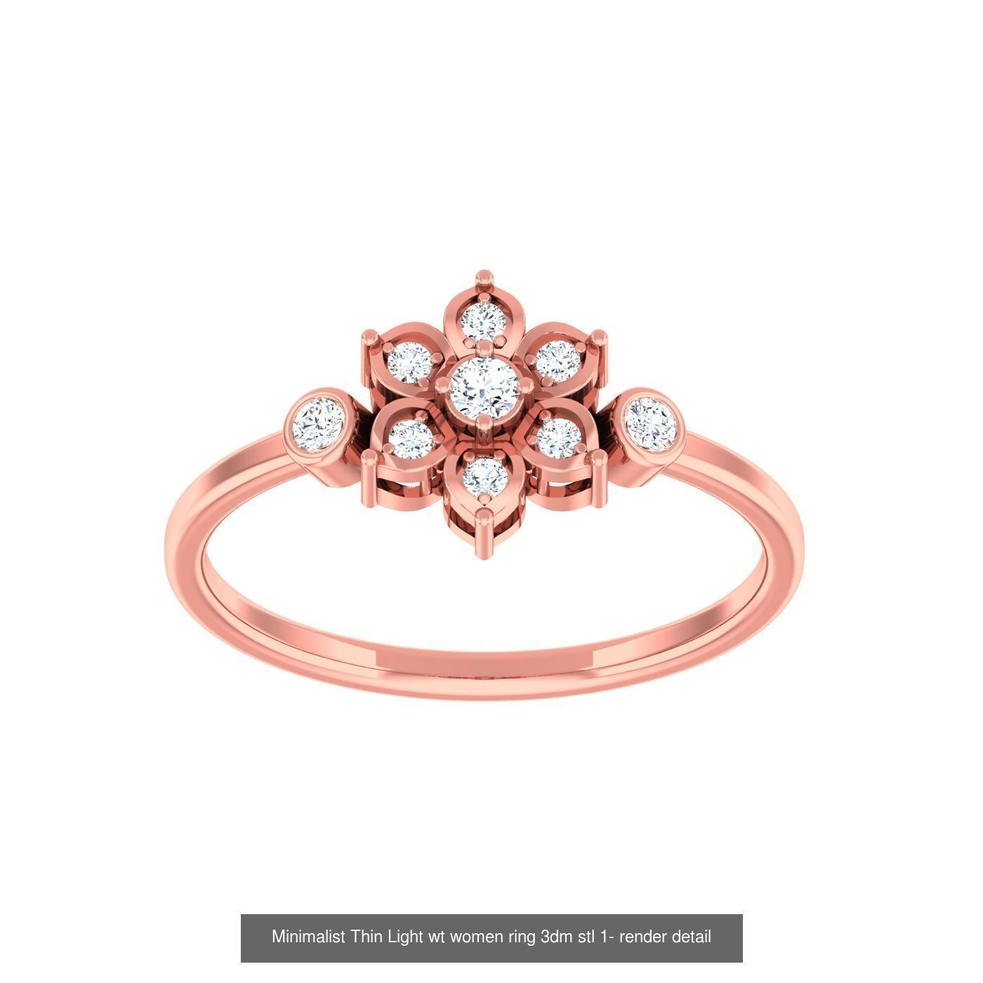 99 Minimalist Thin Light wt women ring 3dm stl 1- render detail 3D Model Collection_34