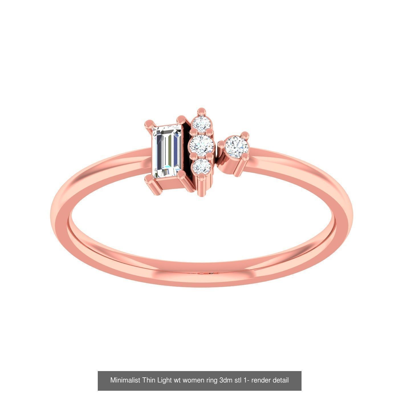 99 Minimalist Thin Light wt women ring 3dm stl 1- render detail 3D Model Collection_18