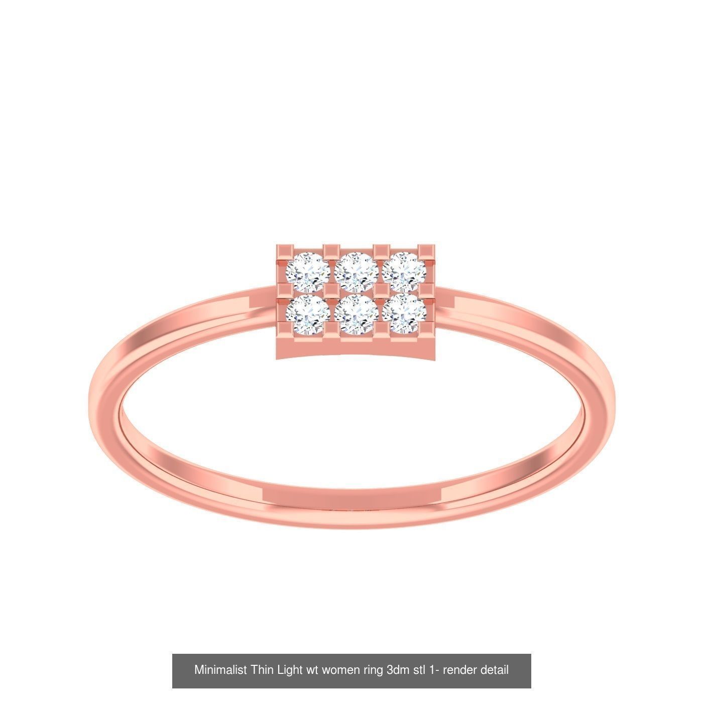 99 Minimalist Thin Light wt women ring 3dm stl 1- render detail 3D Model Collection_58