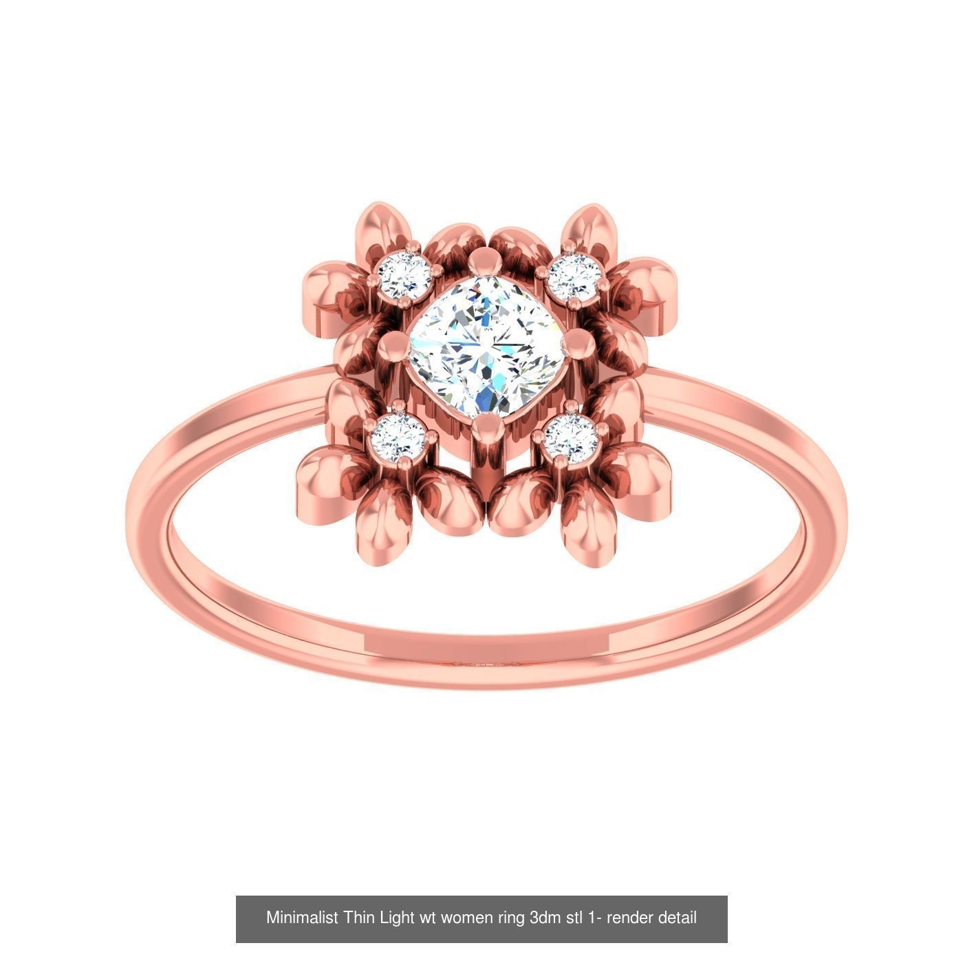 99 Minimalist Thin Light wt women ring 3dm stl 1- render detail 3D Model Collection_81
