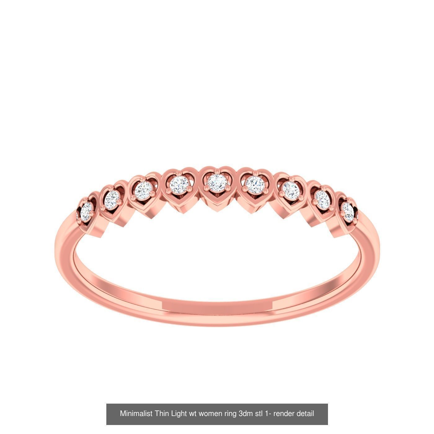 99 Minimalist Thin Light wt women ring 3dm stl 1- render detail 3D Model Collection_61