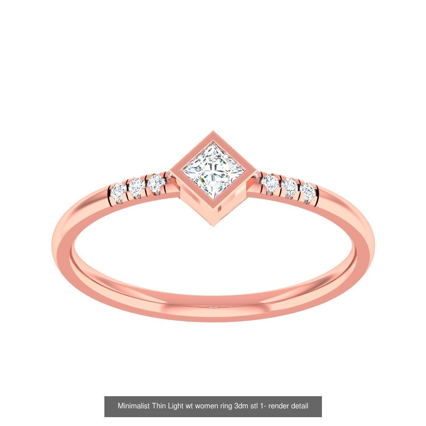 99 Minimalist Thin Light wt women ring 3dm stl 1- render detail 3D Model Collection_70