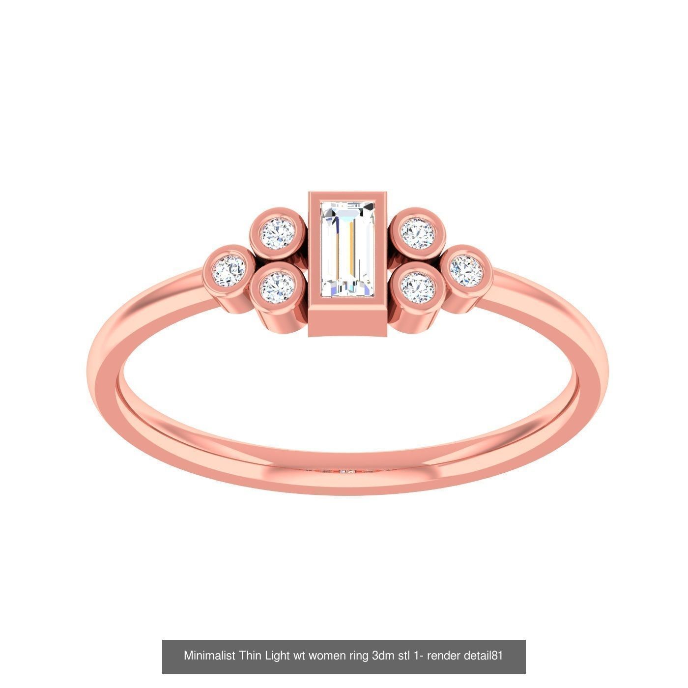 99 Minimalist Thin Light wt women ring 3dm stl 1- render detail 3D Model Collection_10