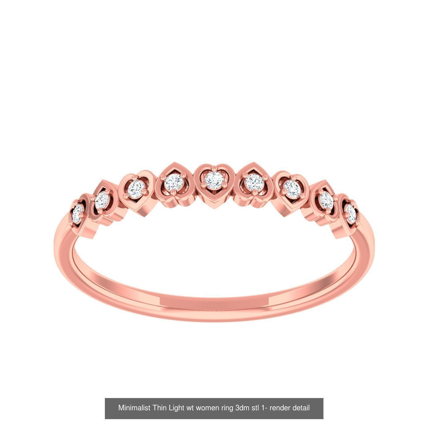 99 Minimalist Thin Light wt women ring 3dm stl 1- render detail 3D Model Collection_60