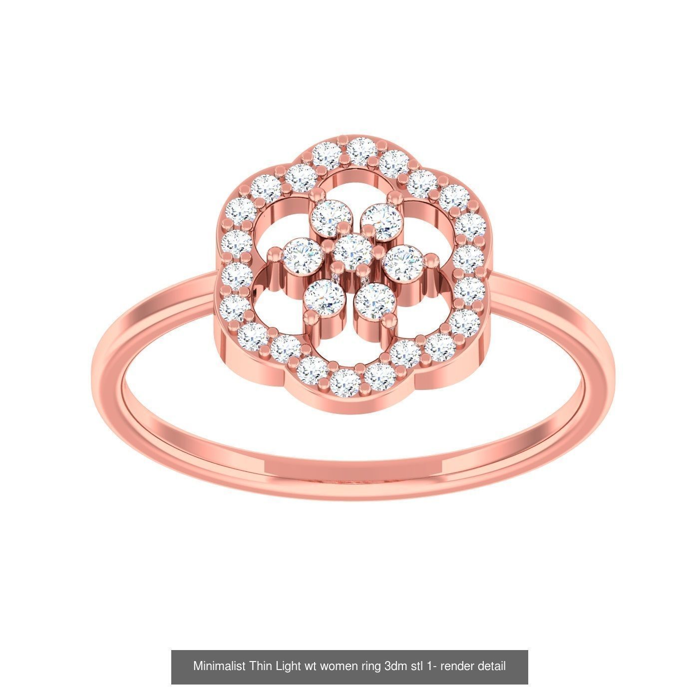 99 Minimalist Thin Light wt women ring 3dm stl 1- render detail 3D Model Collection_82