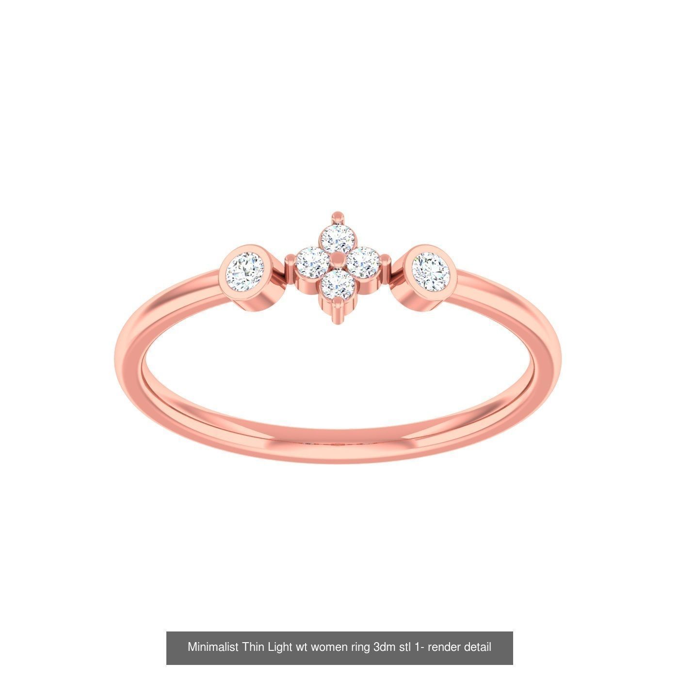 99 Minimalist Thin Light wt women ring 3dm stl 1- render detail 3D Model Collection_46