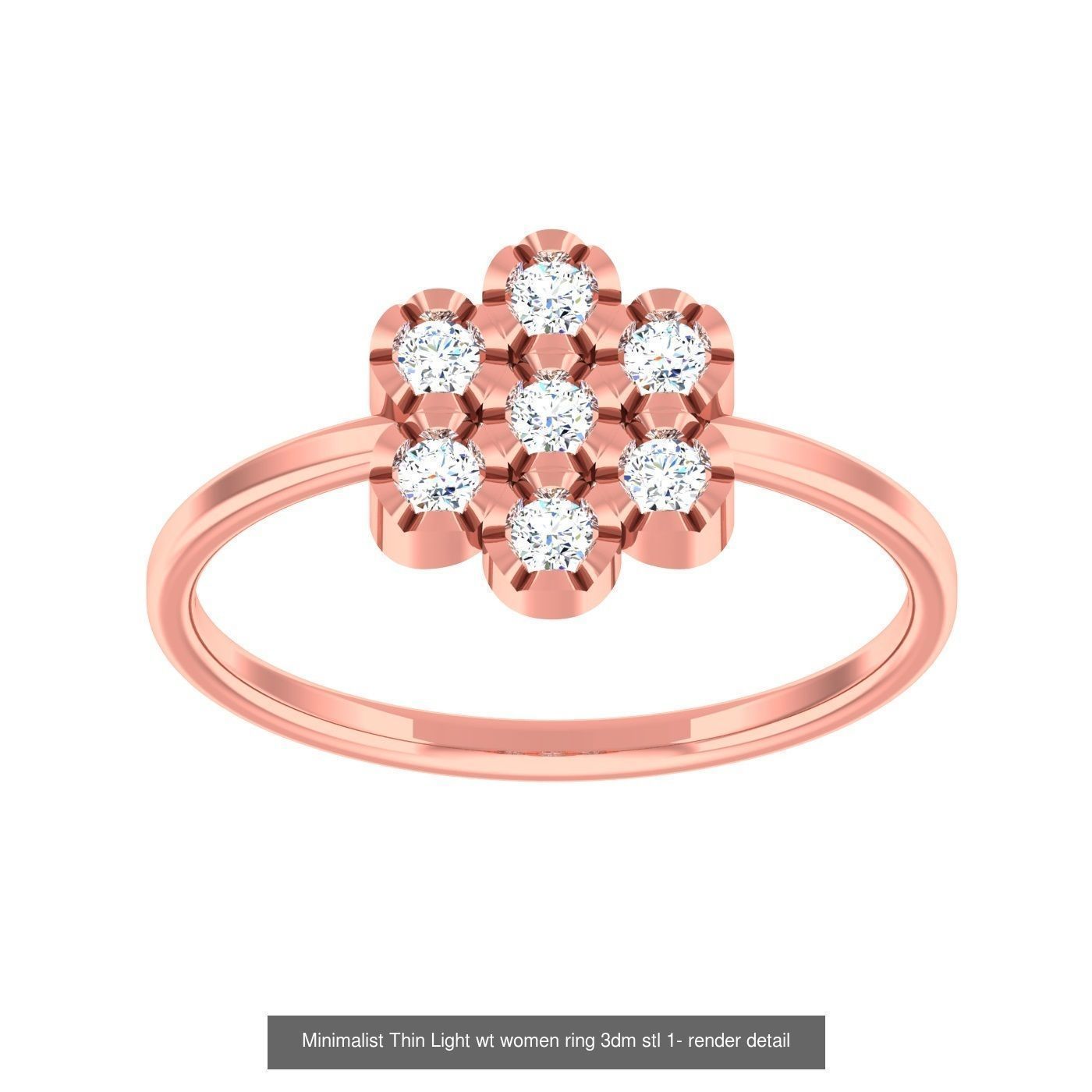 99 Minimalist Thin Light wt women ring 3dm stl 1- render detail 3D Model Collection_92