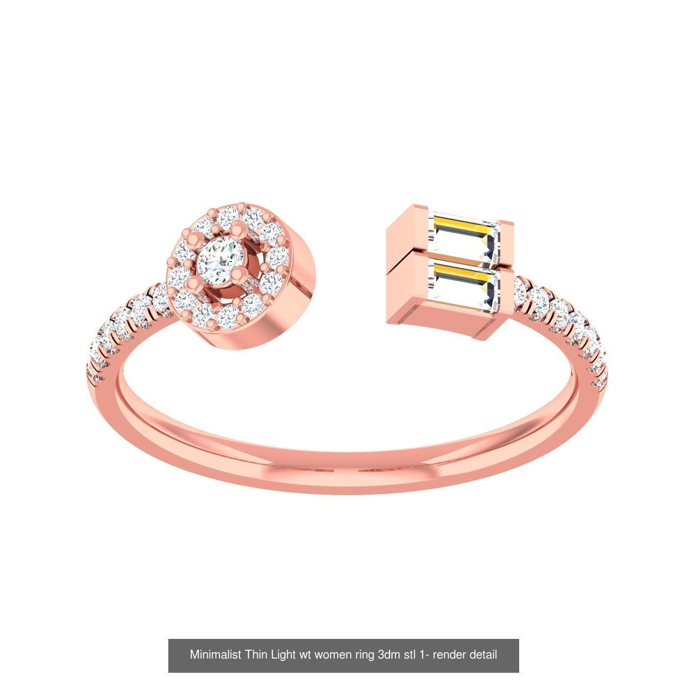 99 Minimalist Thin Light wt women ring 3dm stl 1- render detail 3D Model Collection_26