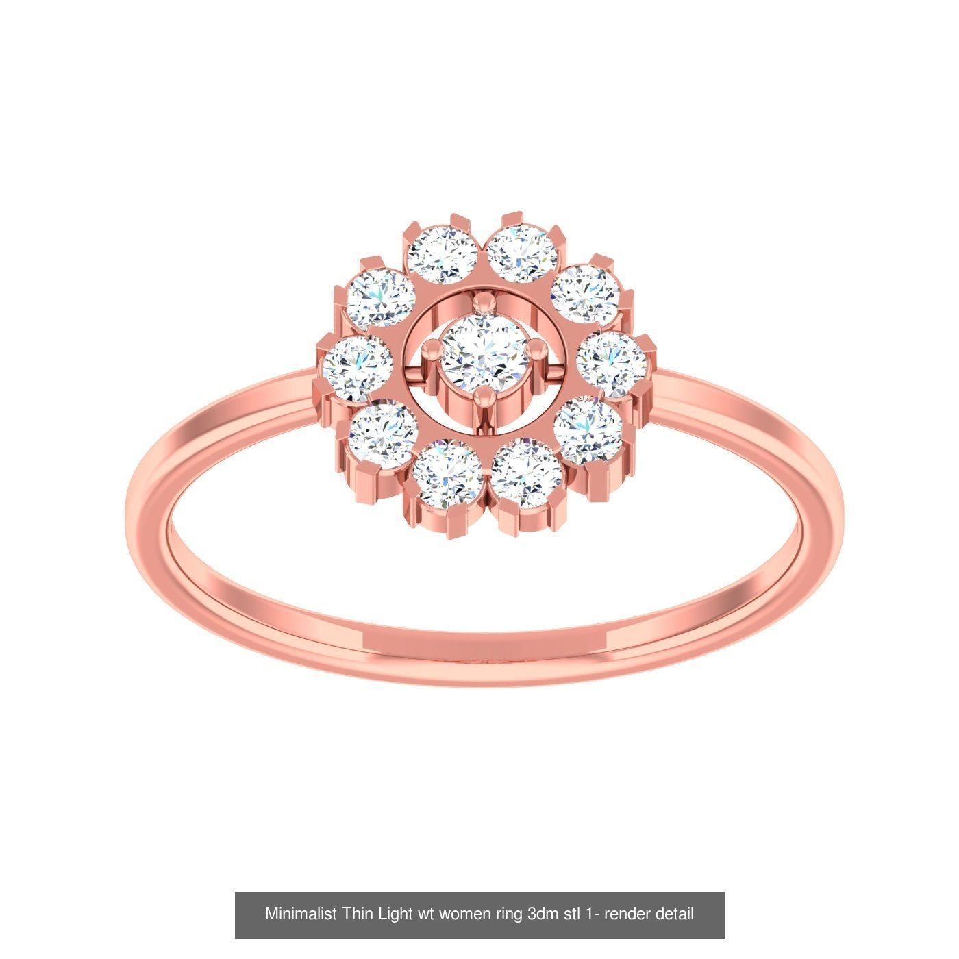 99 Minimalist Thin Light wt women ring 3dm stl 1- render detail 3D Model Collection_75