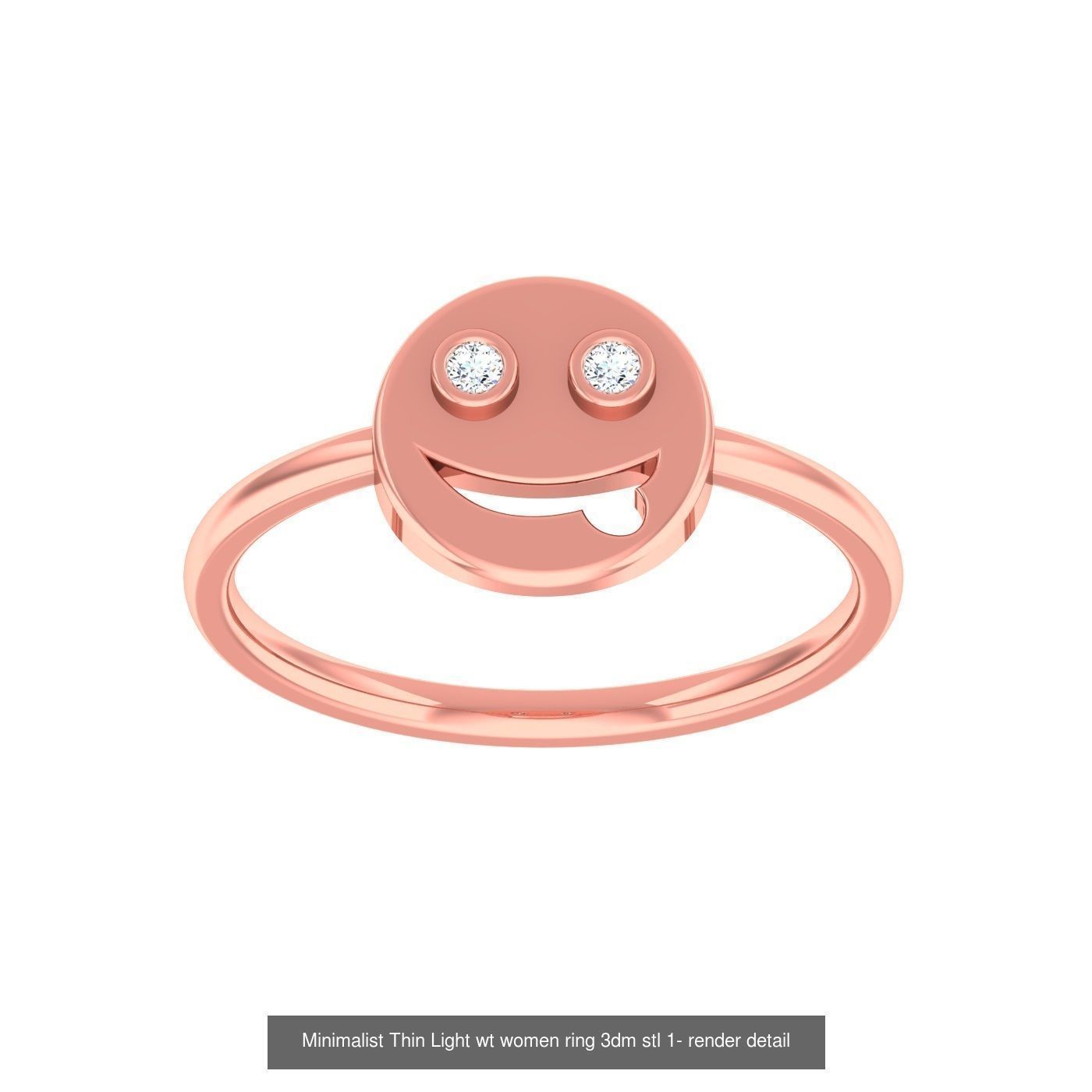 99 Minimalist Thin Light wt women ring 3dm stl 1- render detail 3D Model Collection_45