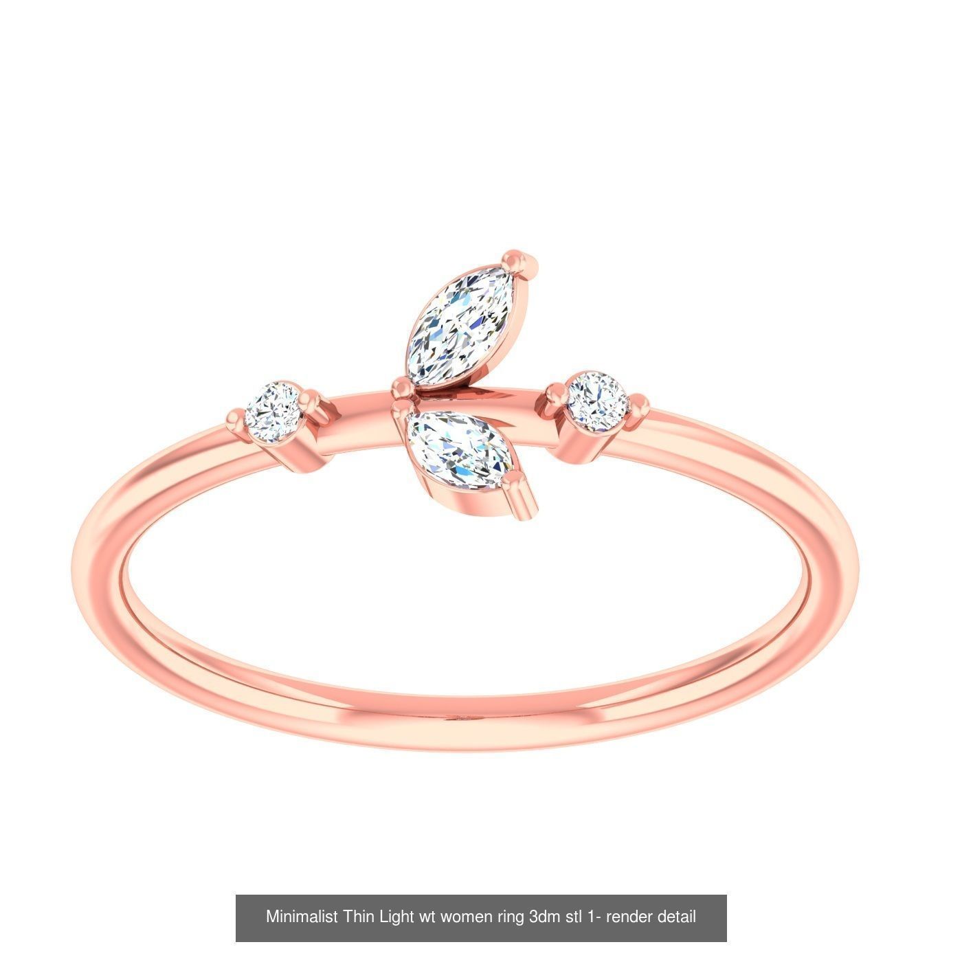 99 Minimalist Thin Light wt women ring 3dm stl 1- render detail 3D Model Collection_11