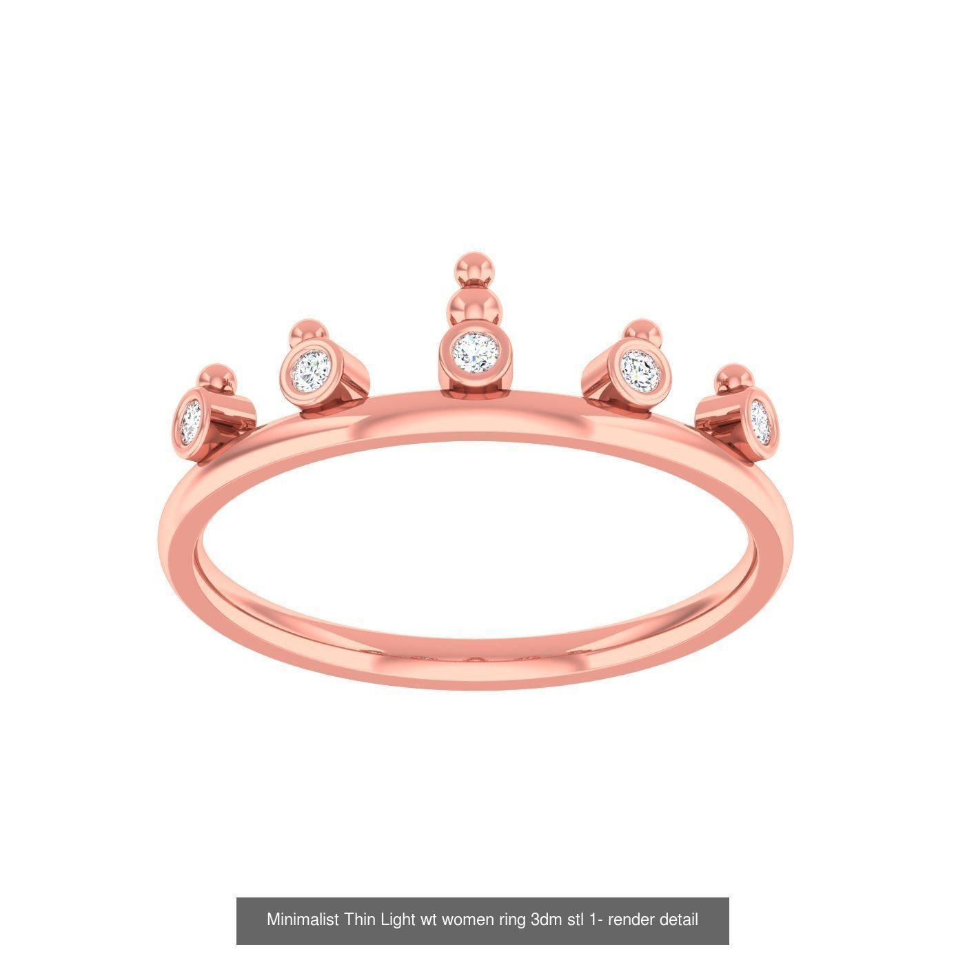 99 Minimalist Thin Light wt women ring 3dm stl 1- render detail 3D Model Collection_37