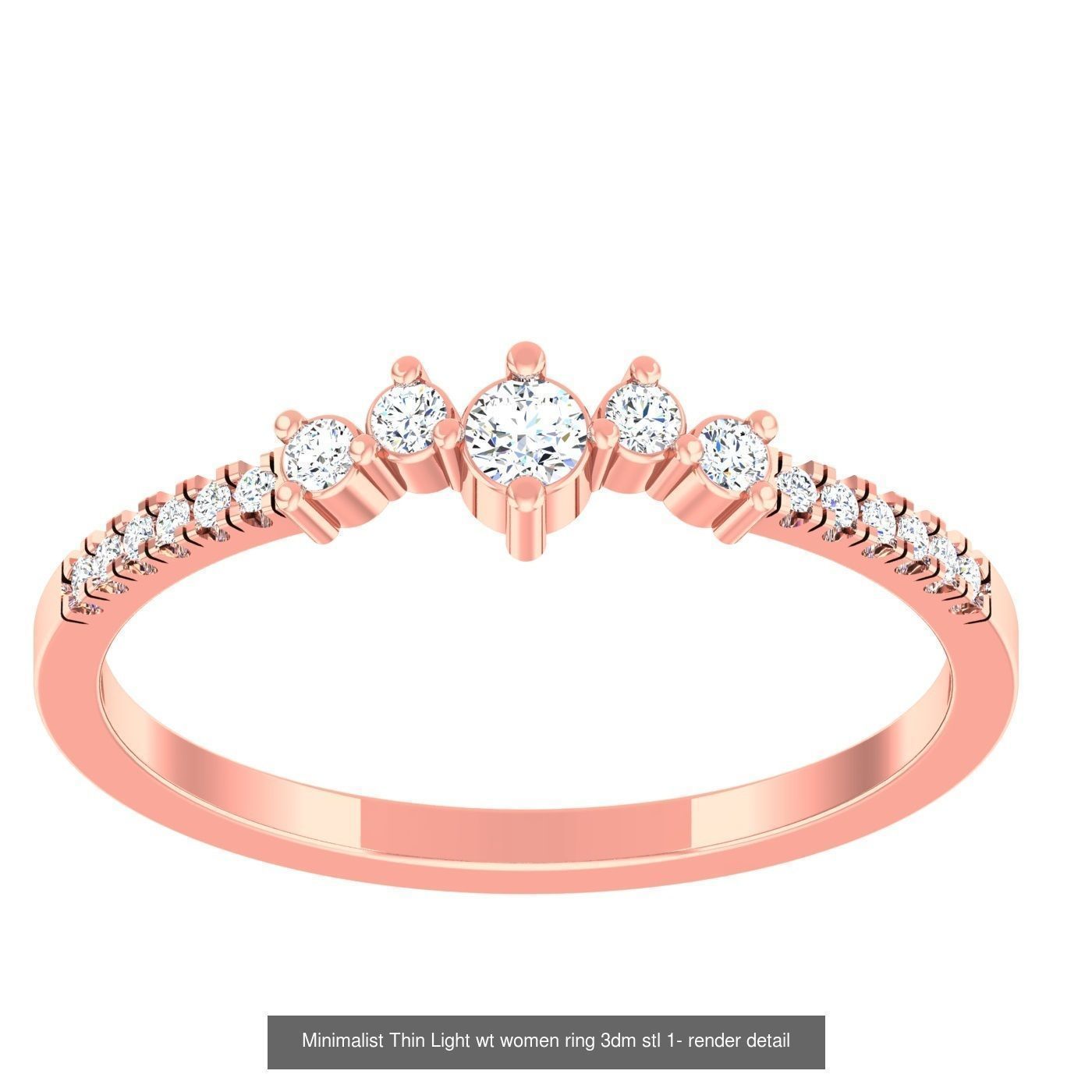 99 Minimalist Thin Light wt women ring 3dm stl 1- render detail 3D Model Collection_102